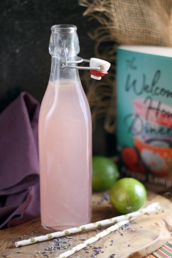 Lavender-lime soda (and lavender simply syrup)