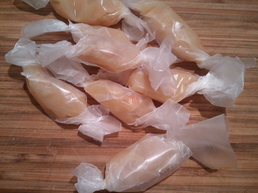 Lavender macadamia caramels