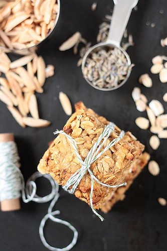 Lavender oatmeal breakfast squares