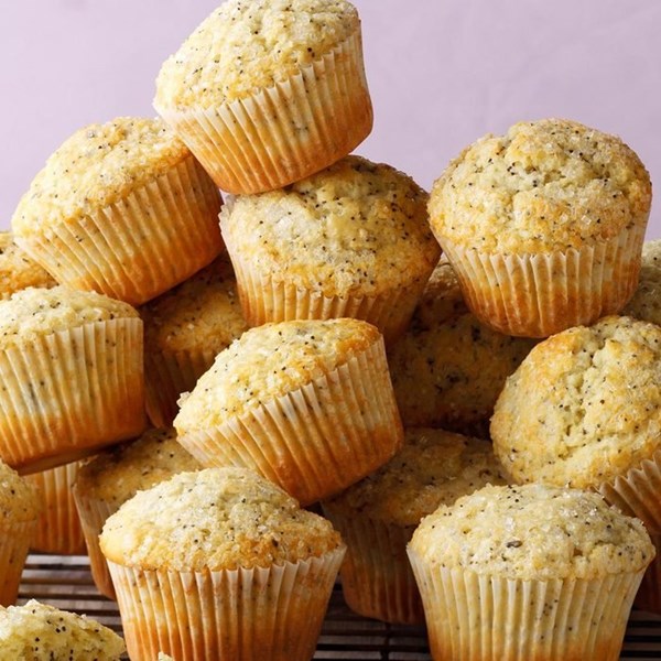 Lavender poppy seed muffins