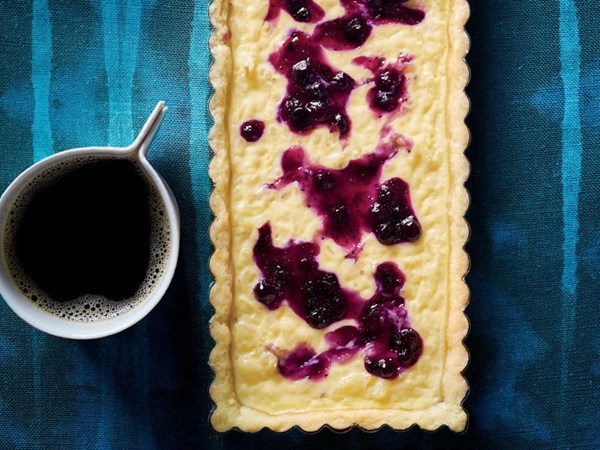 Lavender rice pudding tarts