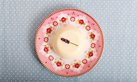 Lavender-scented panna cotta