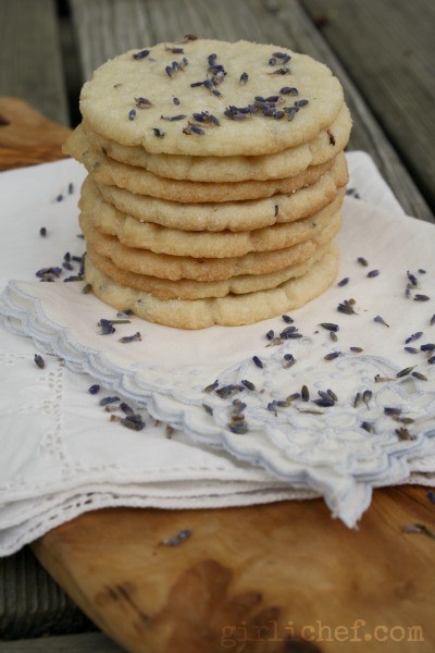 Lavender shortbread cookies