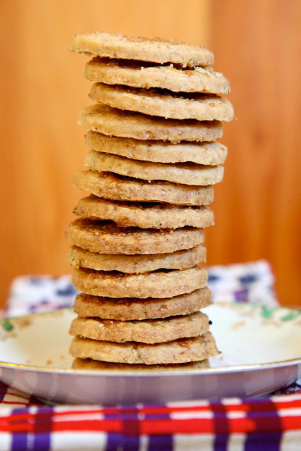 Lavender shortbread cookies