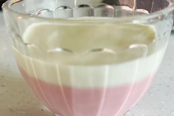 Layered berries & cream panna cotta
