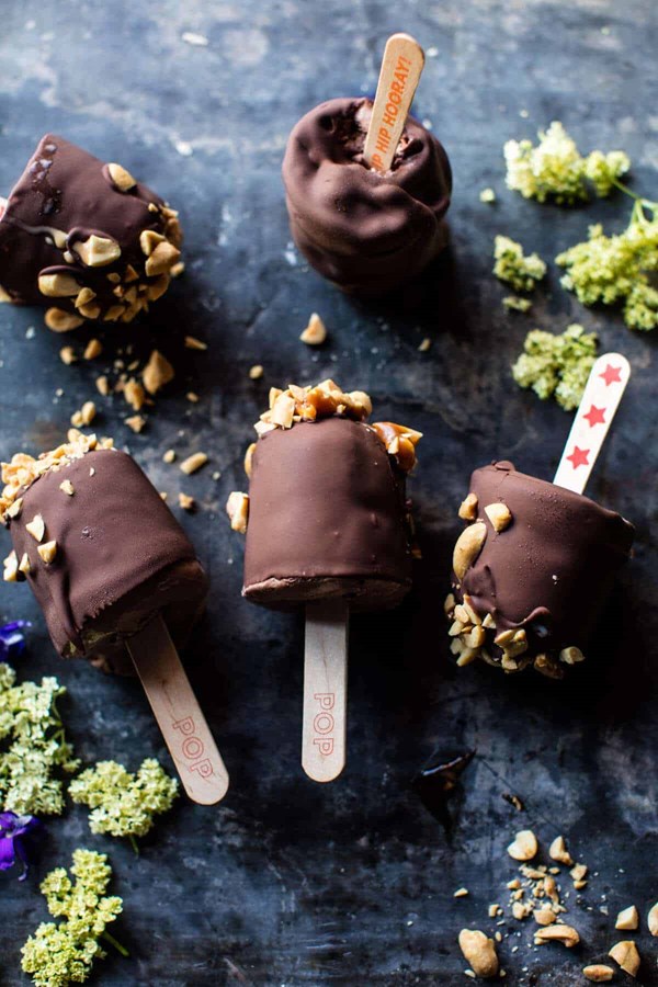 Layered caramel Buster Bars