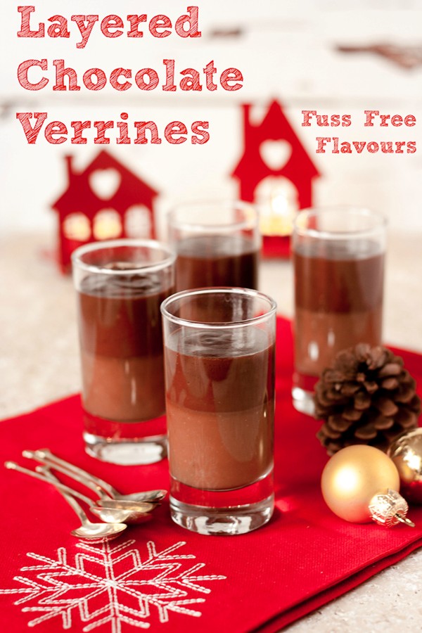 Layered chocolate verrines