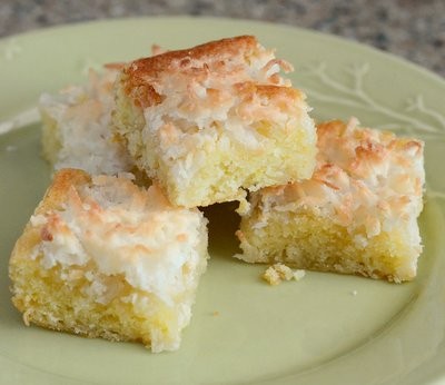 Layered coconut and lime bars