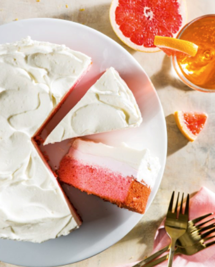 Layered grapefruit cake