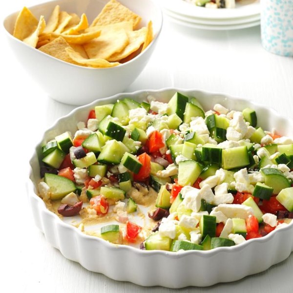 Layered hummus dip