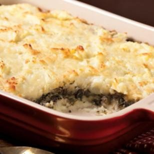 Layered mashed potato & mushroom casserole