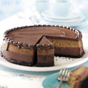 Layered mocha cheesecake 