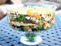 Layered nacho salad
