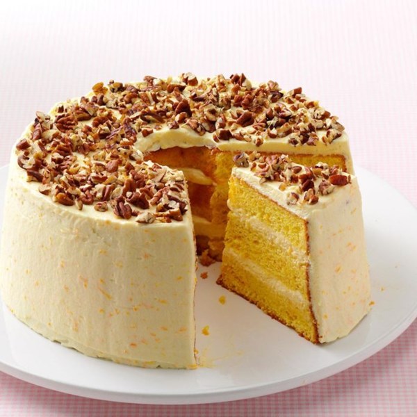 Layered orange sponge cake
