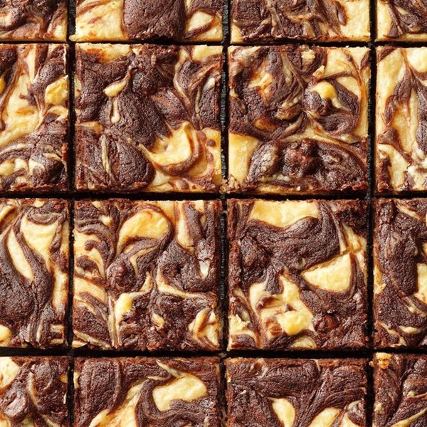 Layered peanut butter brownies