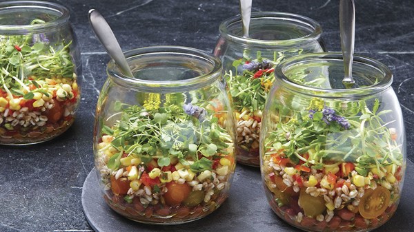 Layered summer salad