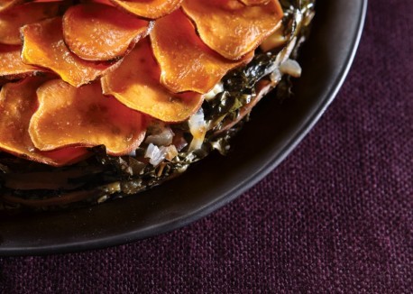 Layered sweet potato torte