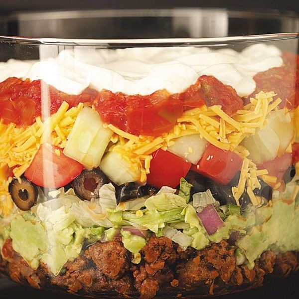 Layered taco salad