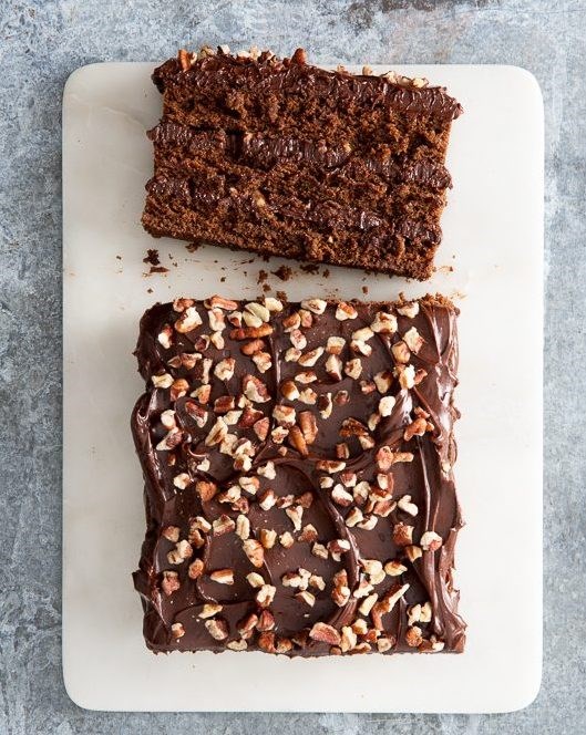 Layered Texas sheet cake