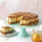 Layered turtle cheesecake