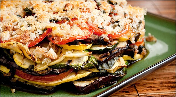 Layered vegetable torte