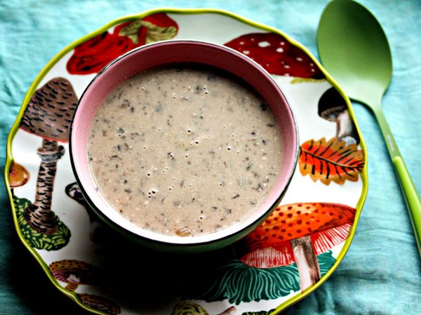 Lazy day slow cooker mushroom soup