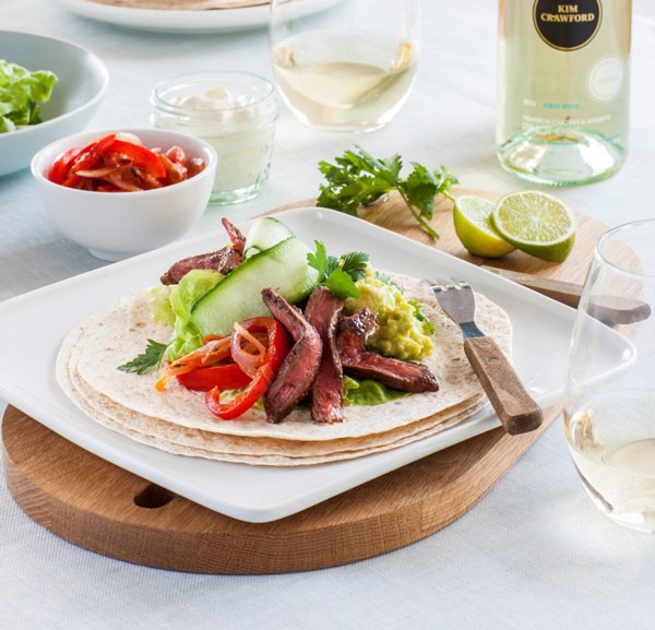 Lean beef fajitas