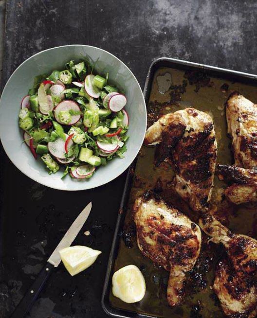 Lebanese chicken with radish salad