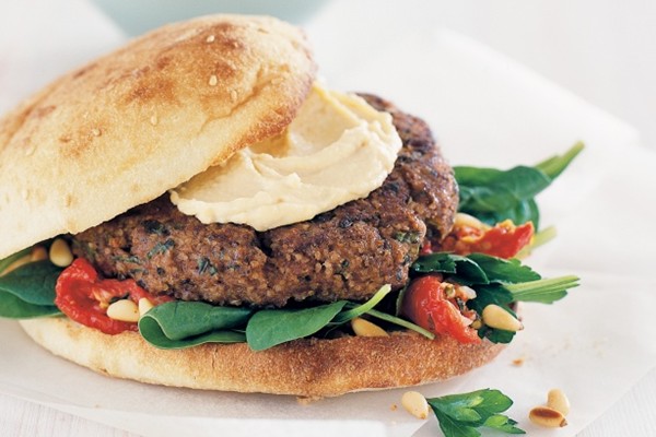 Lebanese kibbeh burgers