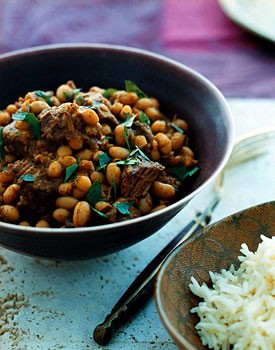 Lebanese lamb and bean stew