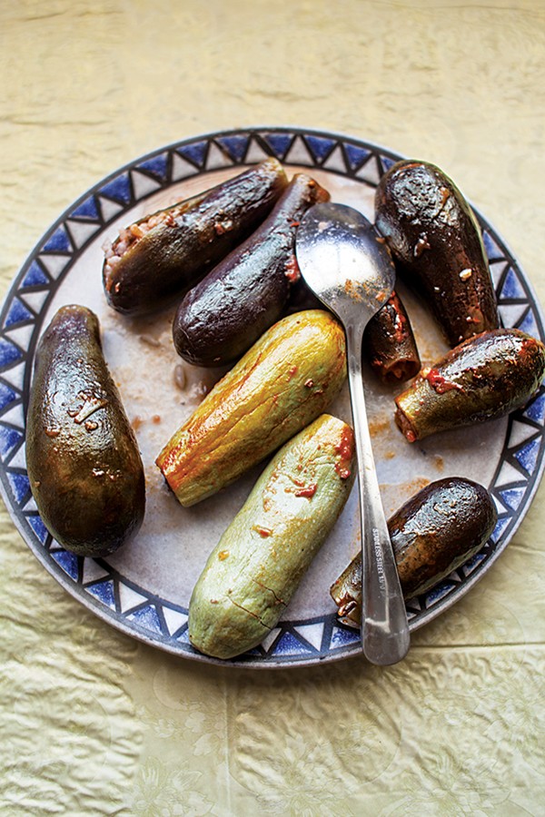 Lebanese lamb-stuffed eggplant (Batenjen mehehi)