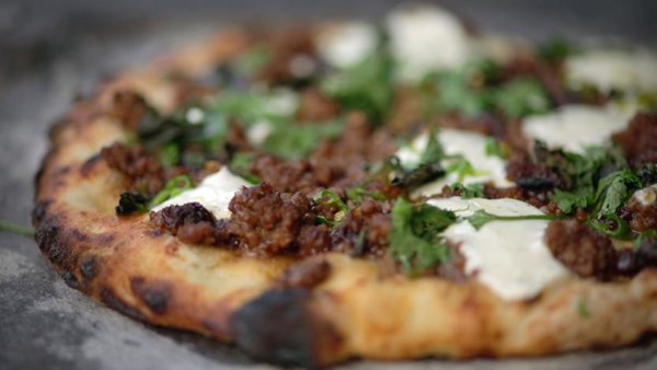 Lebanese spiced lamb flatbread