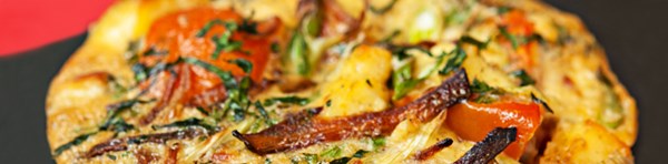 Lebanese tortilla with sausages