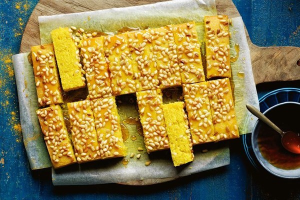 Lebanese turmeric cake (Sfouf)