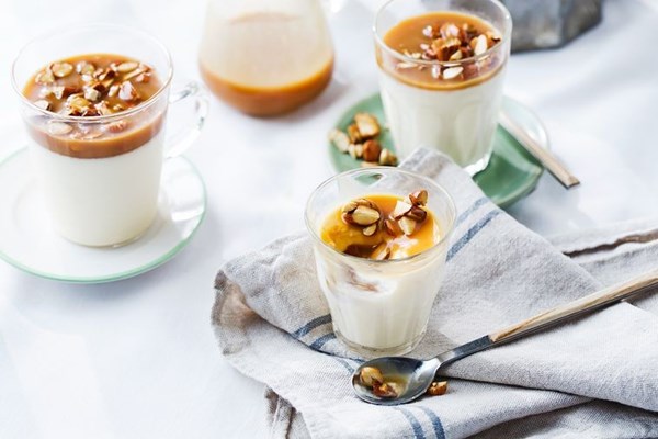 Leccese panna cotta and espresso caramel