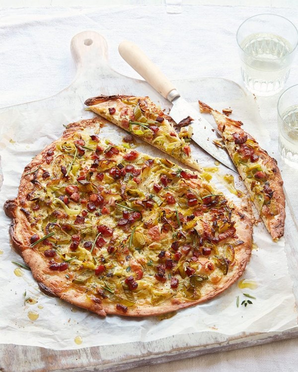 Leek & bacon flamiche