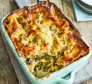 Leek & greens lasagne