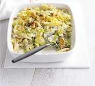 Leek & mackerel penne bake