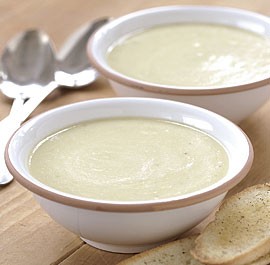 Leek & potato soup with garlic toast