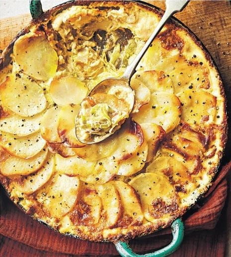 Leek & Stilton potato Dauphinoise
