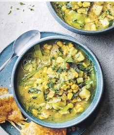 Leek & sweetcorn chowder with cheddar melts