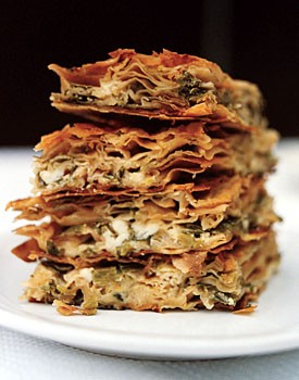 Leek and celery pie