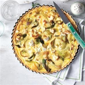 Leek and feta tart