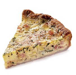 Leek and pancetta quiche