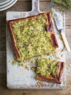 Leek and Parmesan tart
