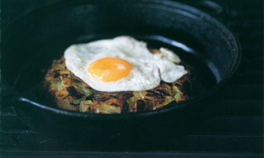 Leek and potato stovies with Arbroath smokies