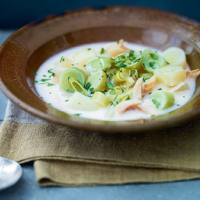 Leek and smoked haddock soup