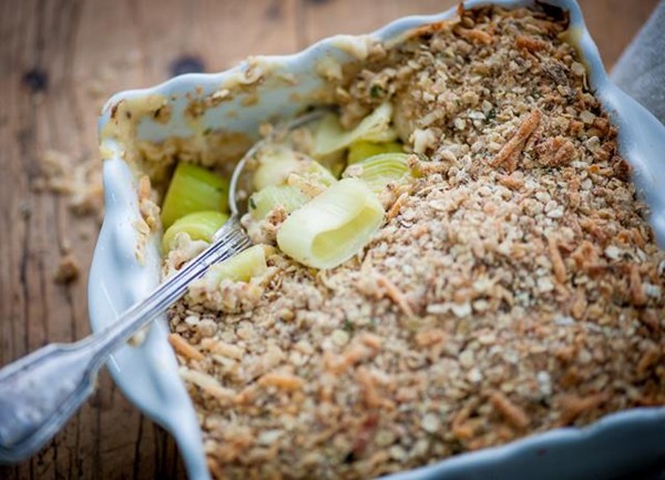 Leek crumble