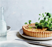 Leek flamiche with cheese pastry