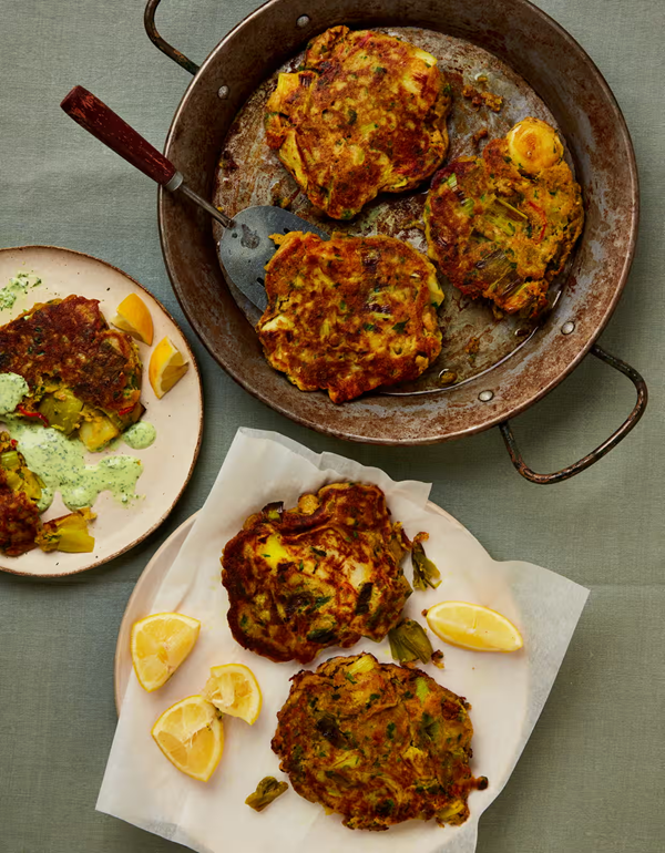 Leek fritters